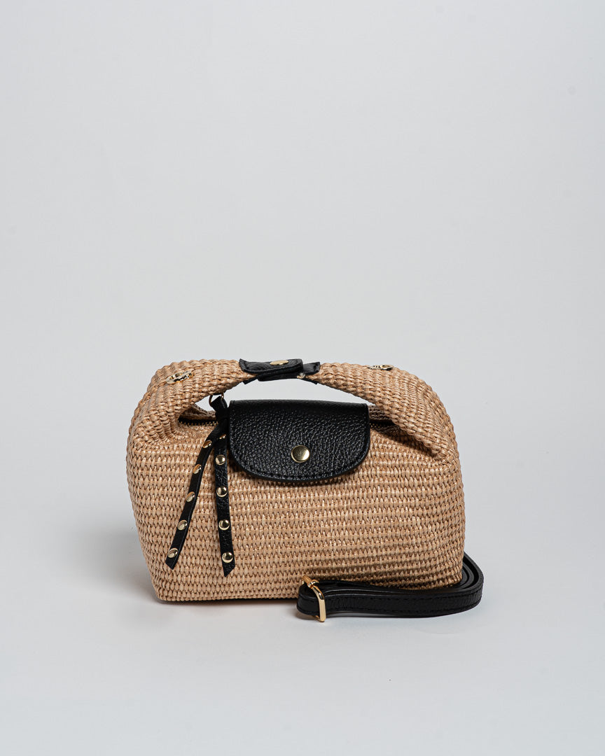 Borsa Puffy Rafia - Nero
