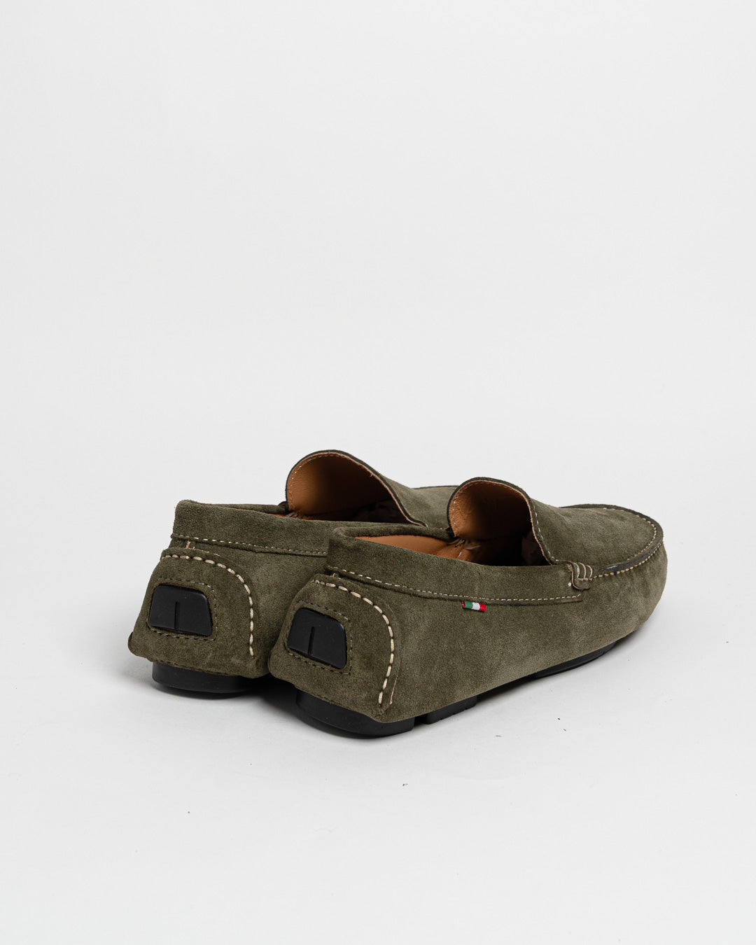 Mocassino basic in camoscio - Verde