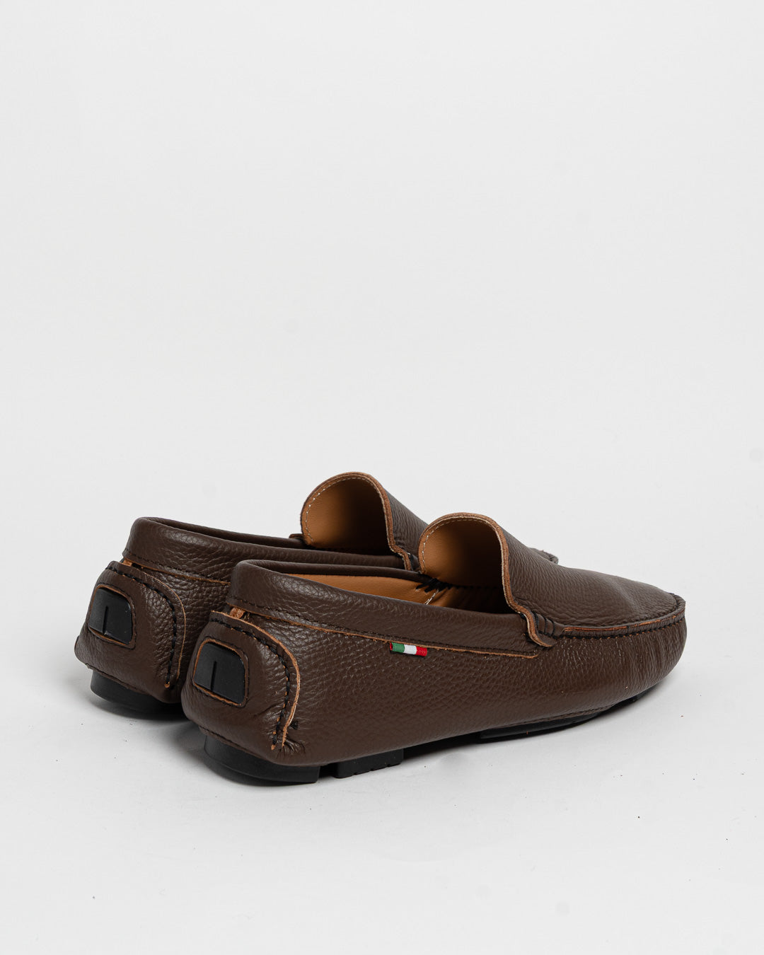 Mocassino basic in pelle - Castagna
