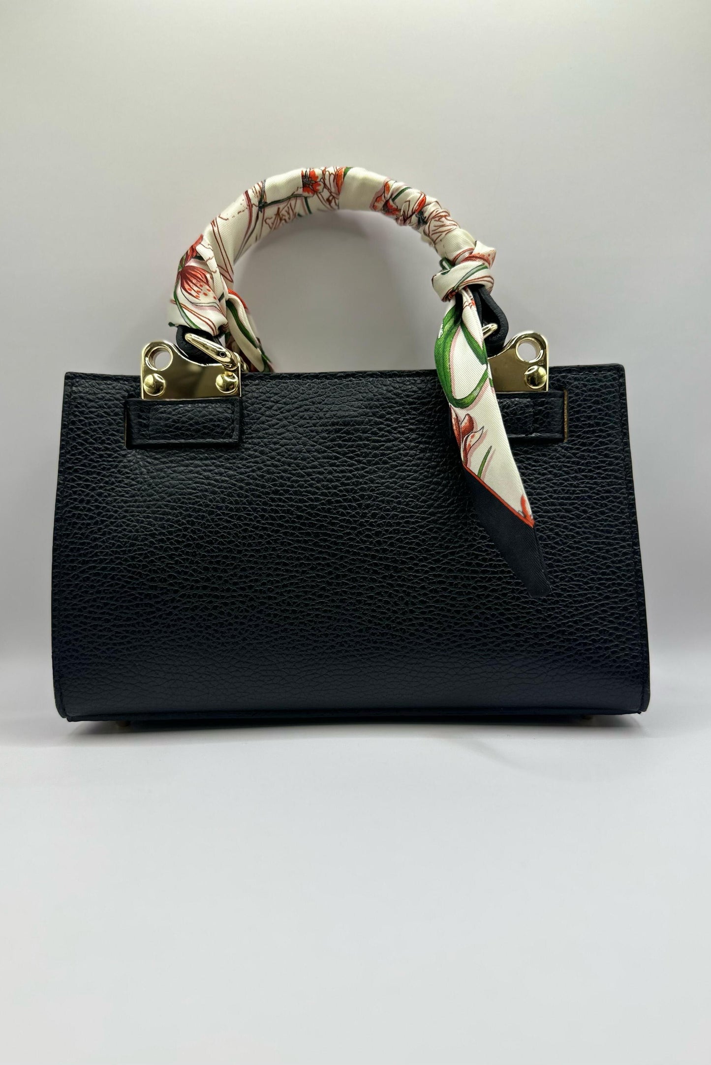Borsa Mini Kelly foulard - Nero
