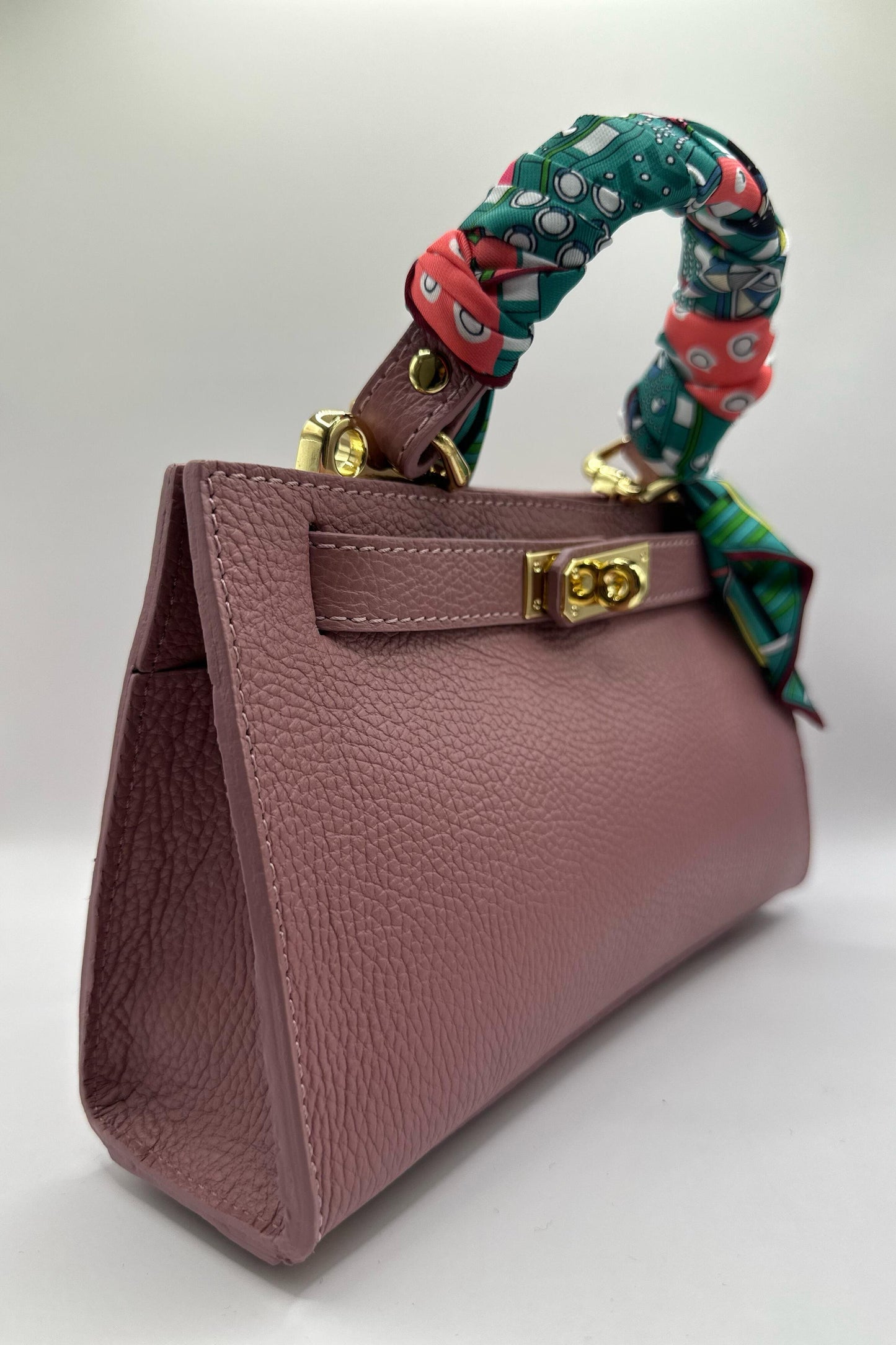 Borsa Mini Kelly foulard - Malva