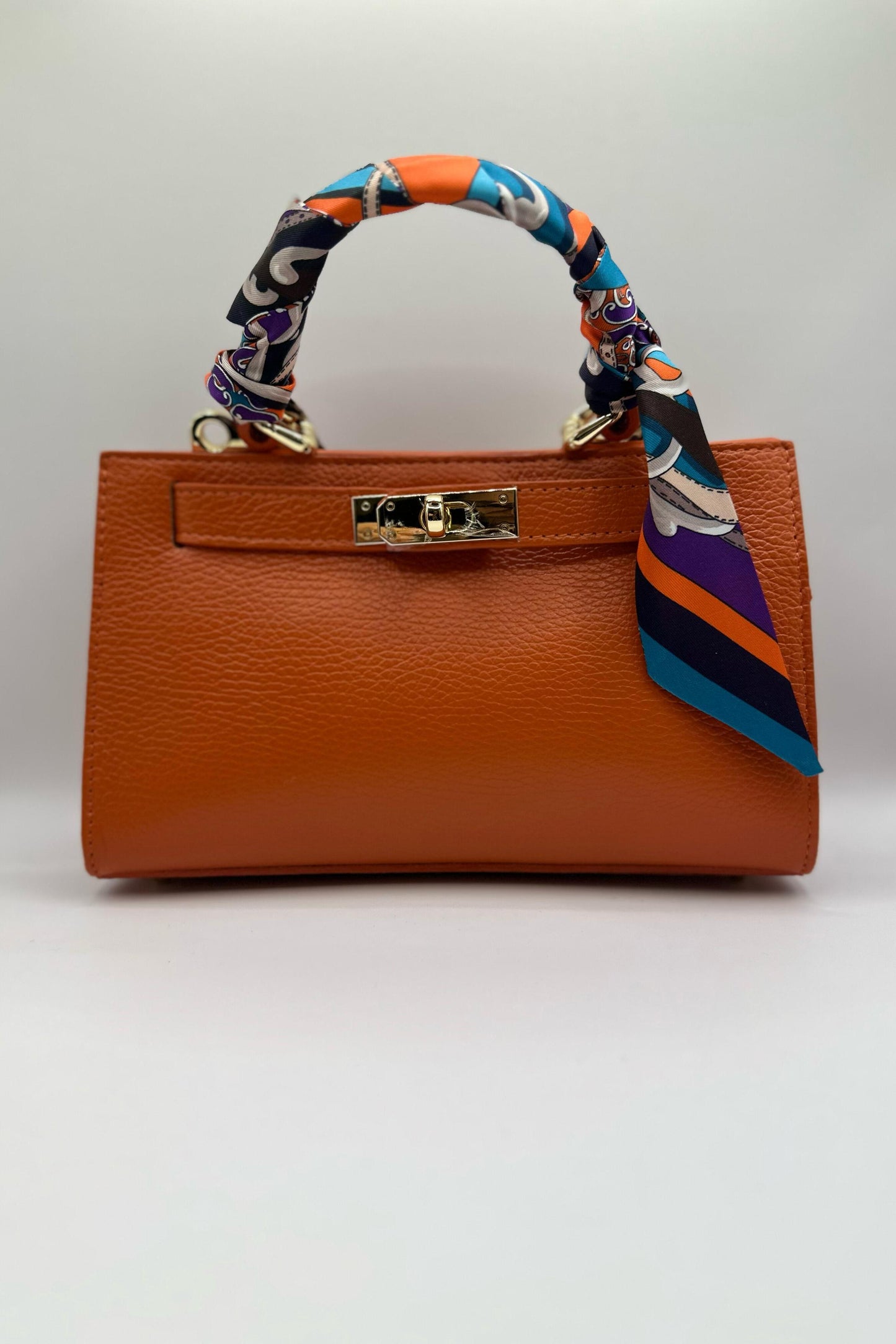 Borsa Mini Kelly foulard - Arancio