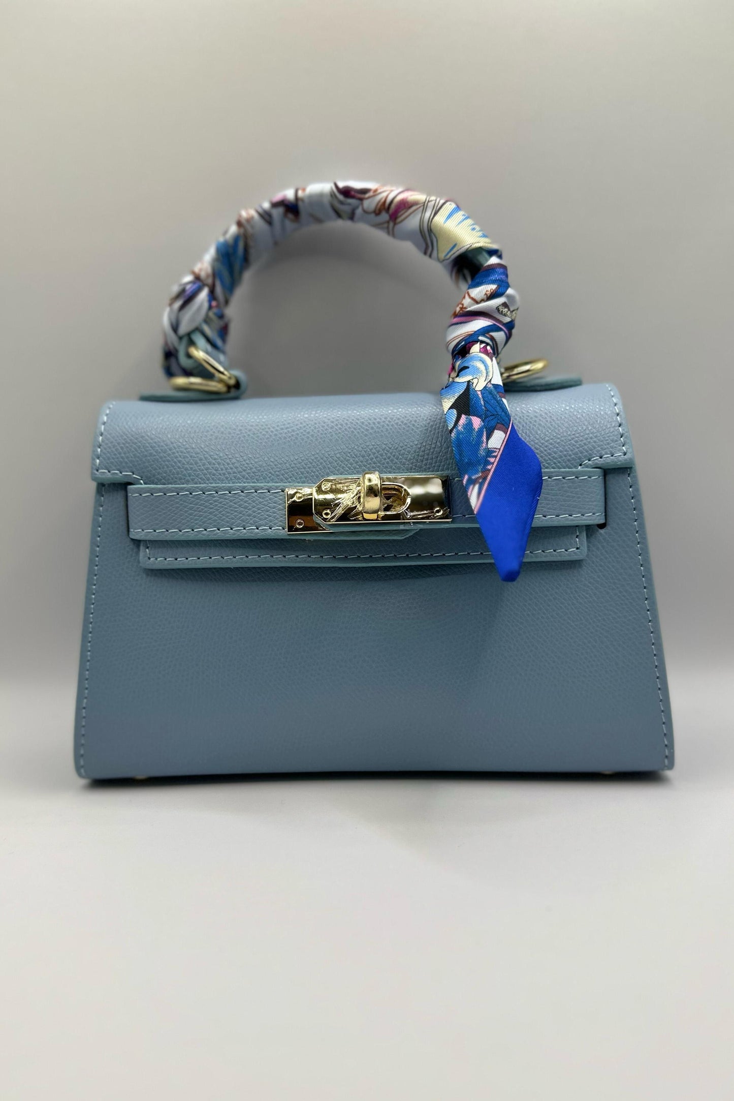 Borsa Mini K foulard - Celeste