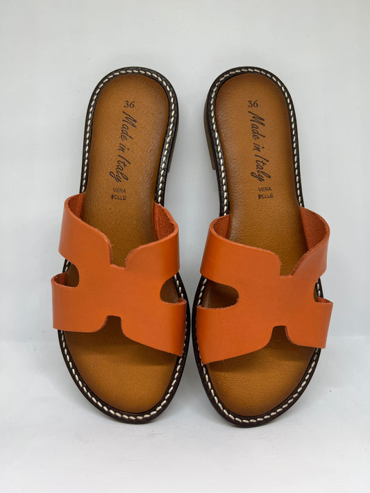 Sandalo fascia farfalla - Arancio