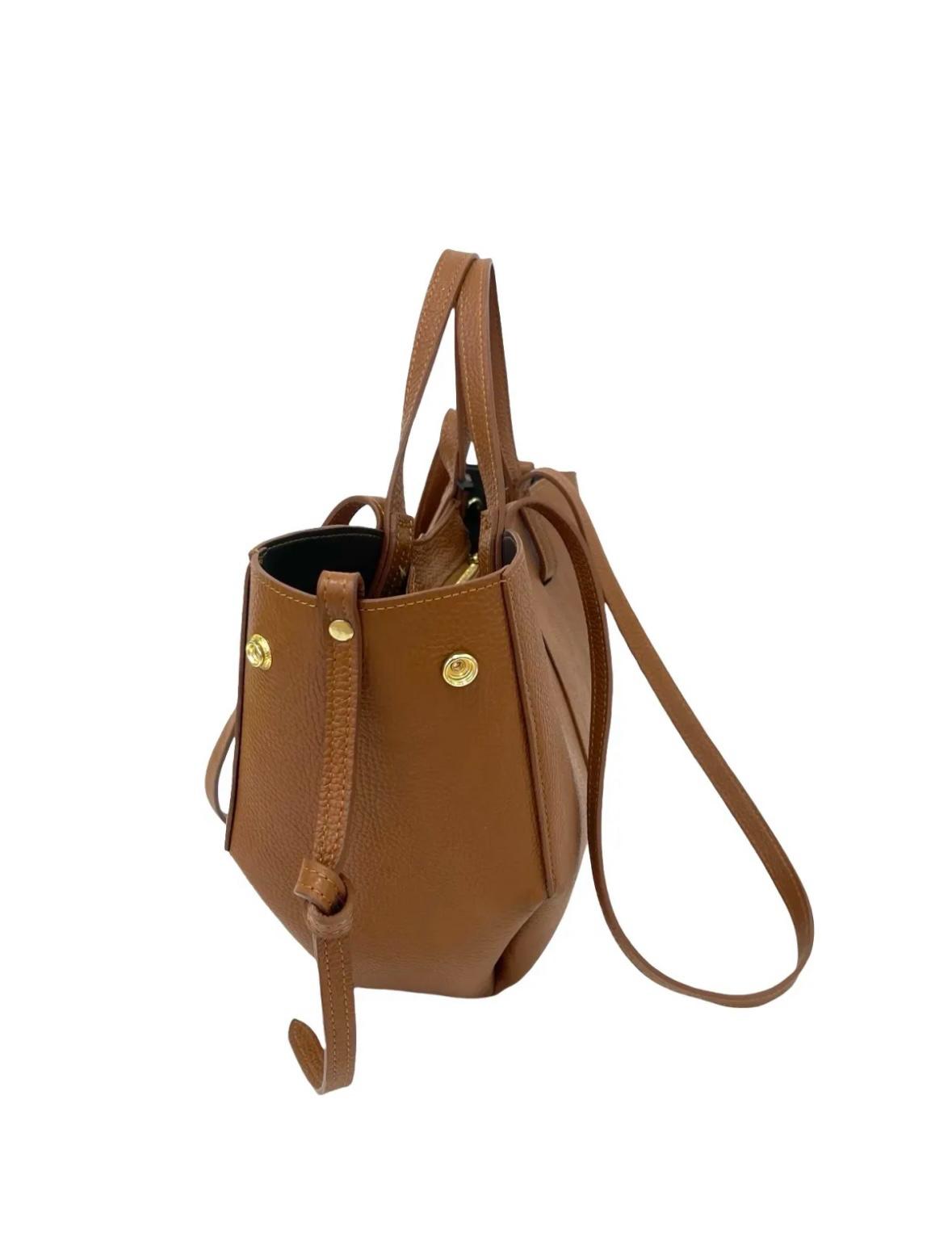 Borsa Cindy media - Cuoio