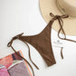 Slip Perizoma laccetti Marrone