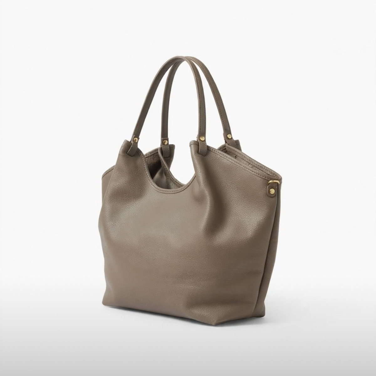 Borsa Jenny in pelle - Taupe scuro