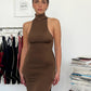 Vestito Raffi Marrone
