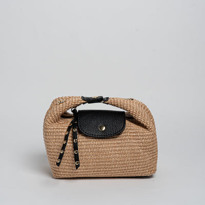 Borsa Puffy Rafia - Nero