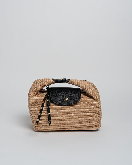 Borsa Puffy Rafia - Nero
