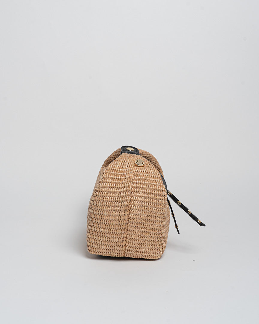 Borsa Puffy Rafia - Nero