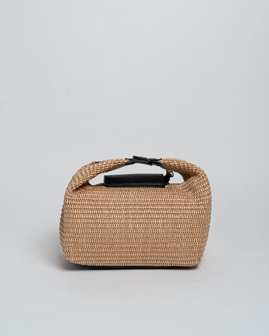 Borsa Puffy Rafia - Nero