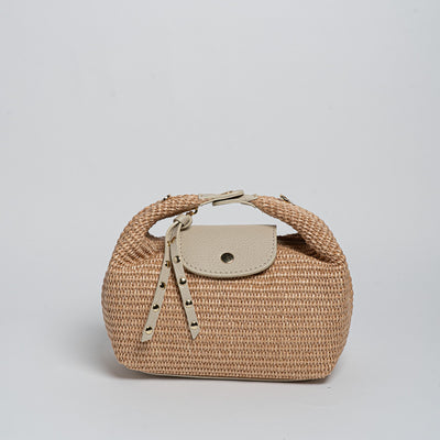 Borsa Puffy Rafia - Beige