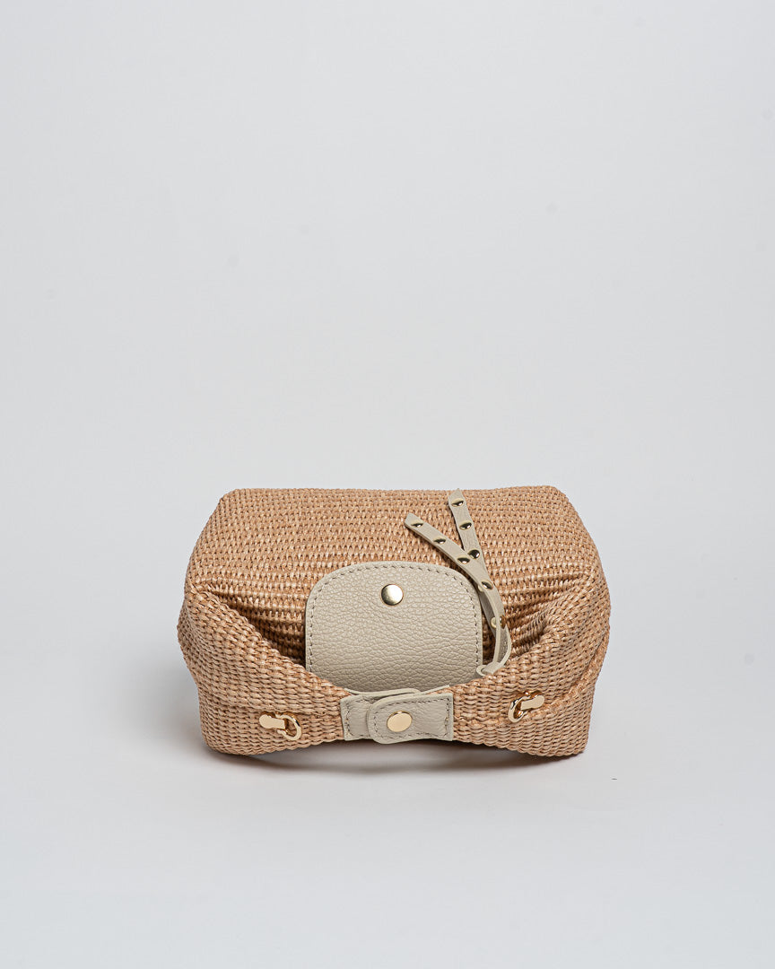 Borsa Puffy Rafia - Beige