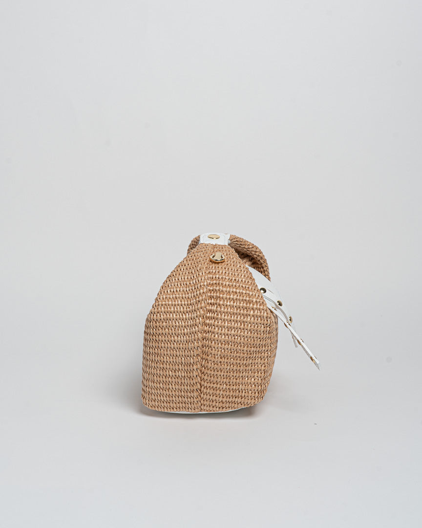 Borsa Puffy Rafia - Bianco