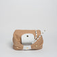 Borsa Puffy Rafia - Bianco