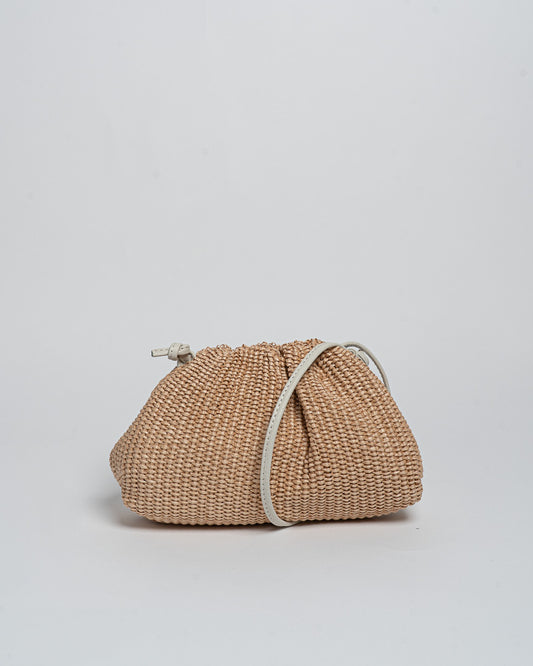 Borsa Mini Mandoo Rafia - Beige