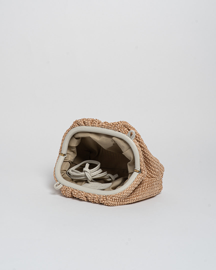 Borsa Mini Mandoo Rafia - Beige