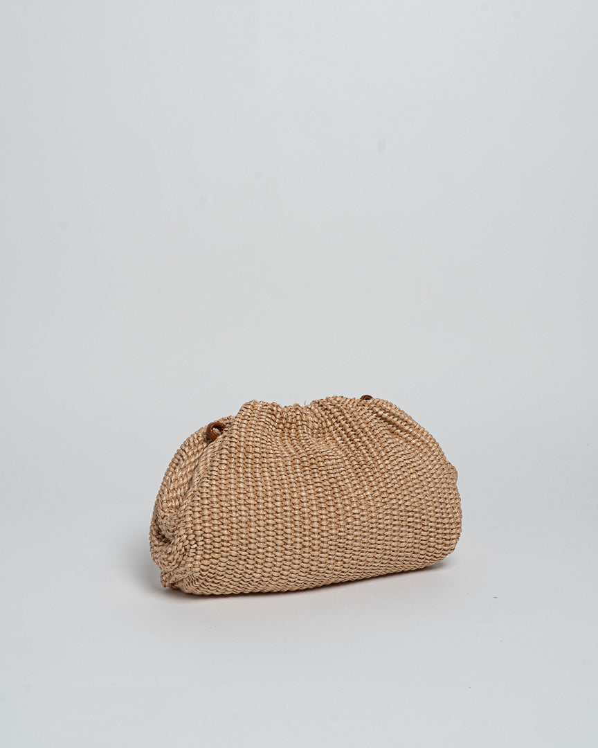 Borsa Mini Mandoo Rafia - Cuoio