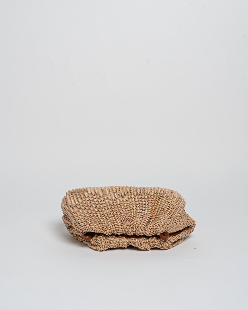 Borsa Mini Mandoo Rafia - Cuoio