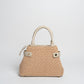 Borsa Nina pelle e rafia - Beige