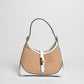 Borsa Vicky pelle e rafia - Bianco