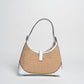 Borsa Vicky pelle e rafia - Bianco