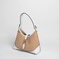 Borsa Vicky pelle e rafia - Bianco