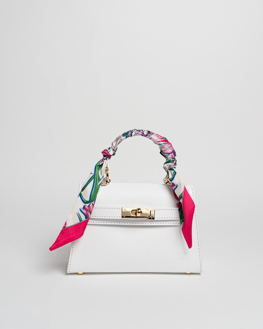 Borsa Mini K foulard - Bianco