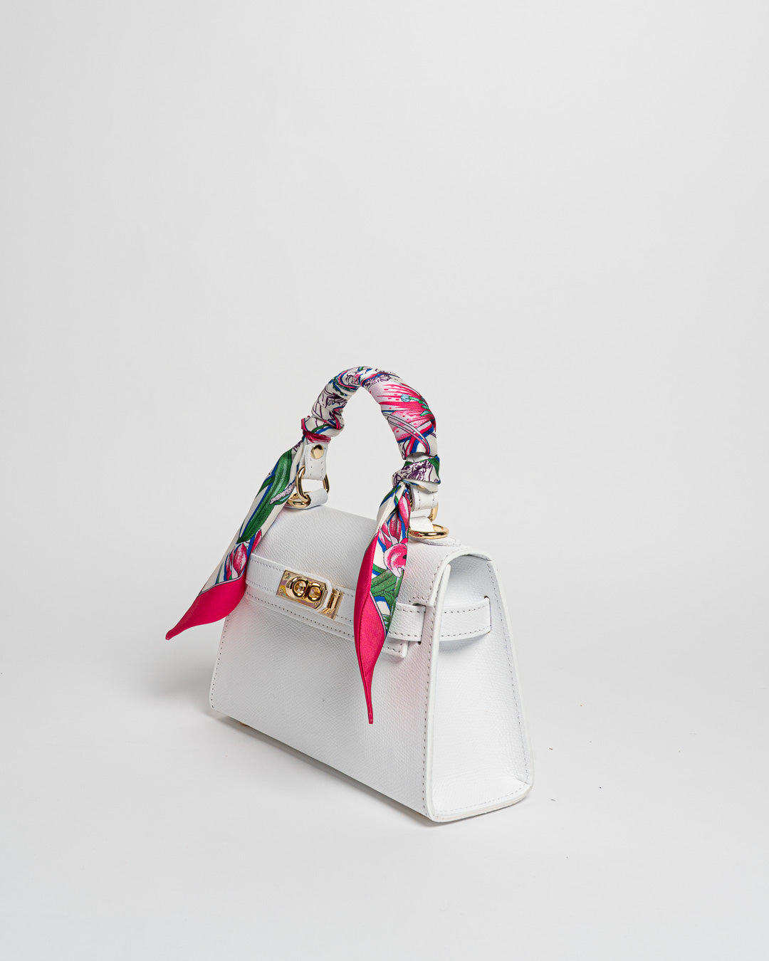 Borsa Mini K foulard - Bianco