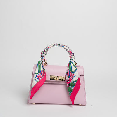 Borsa Mini K foulard - Rosa confetto