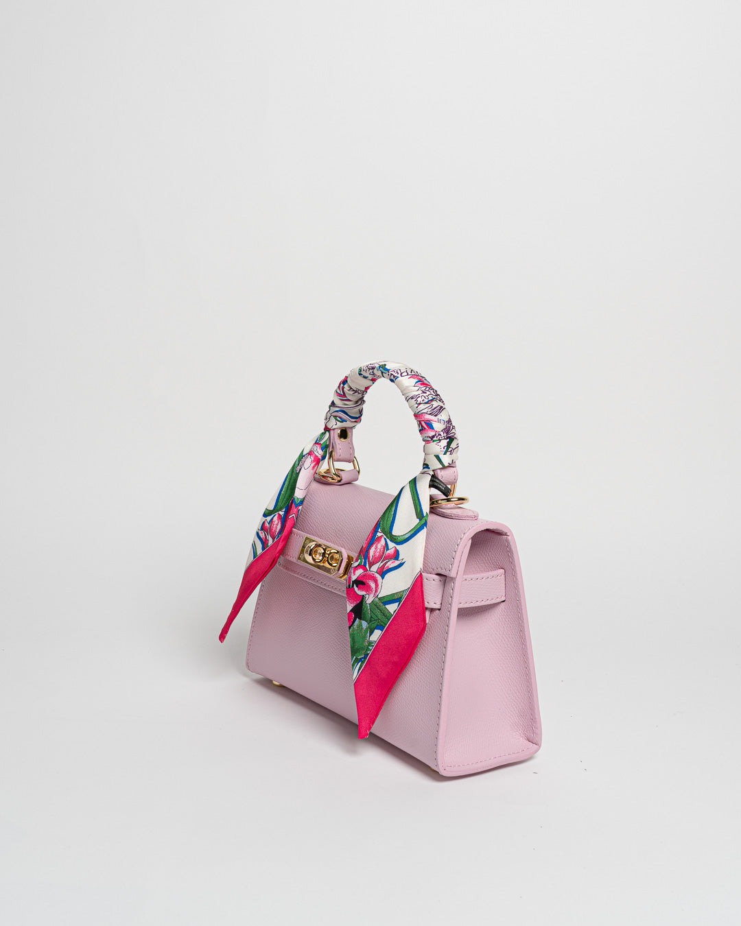 Borsa Mini K foulard - Rosa confetto