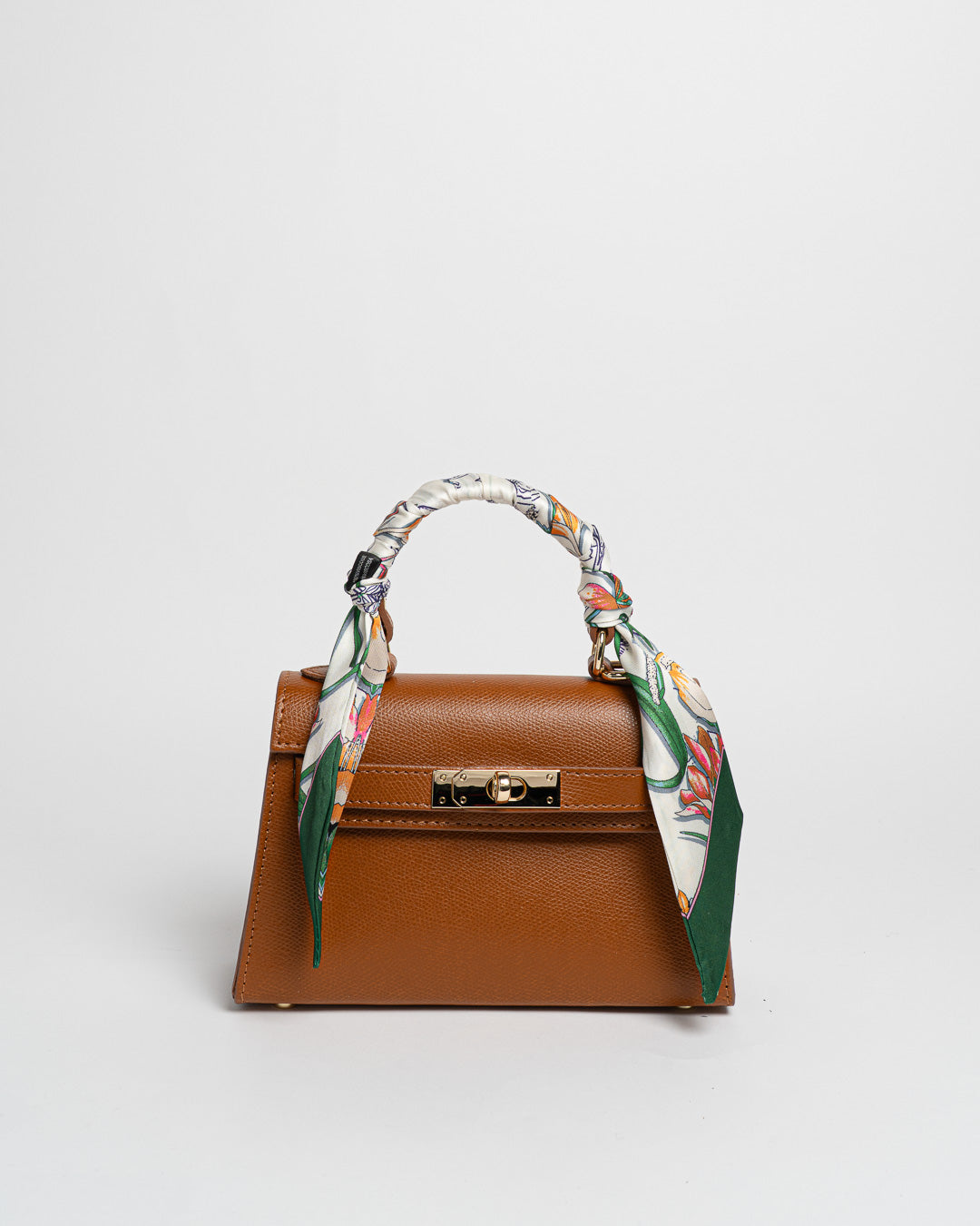 Borsa Mini K foulard - Cuoio
