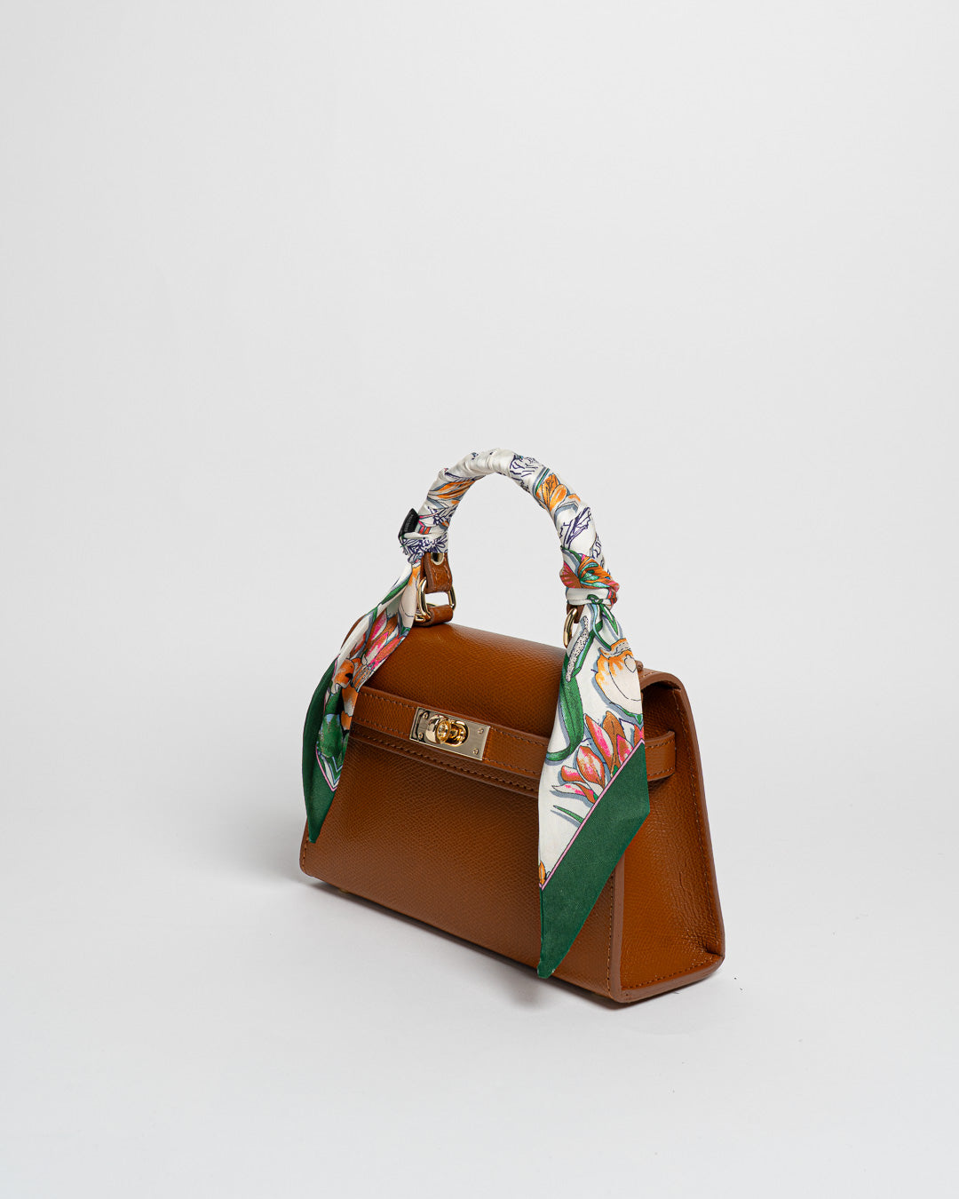 Borsa Mini K foulard - Cuoio