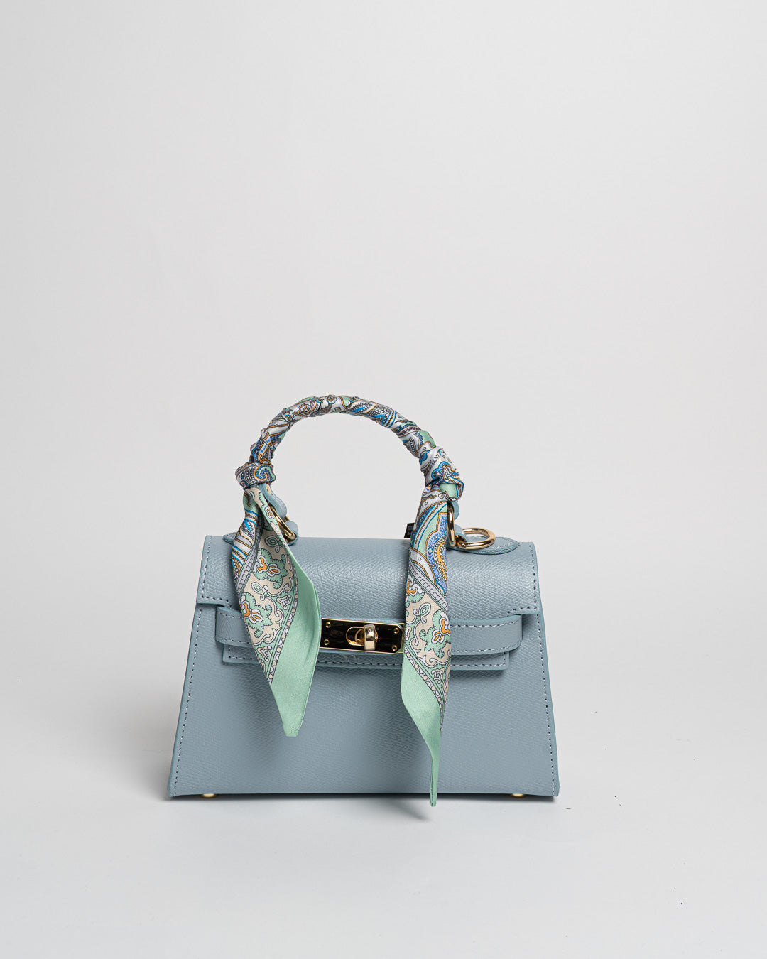 Borsa Mini K foulard - Celeste