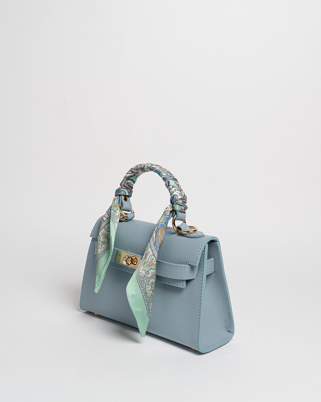 Borsa Mini K foulard - Celeste