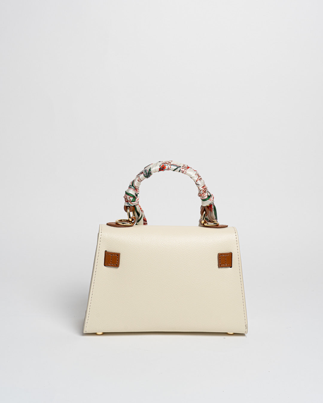 Borsa Mini K foulard - Beige/Cuoio