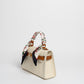 Borsa Mini K foulard - Beige/Cuoio