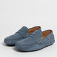 Mocassino in camoscio con bendina - Jeans