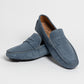 Mocassino in camoscio con bendina - Jeans