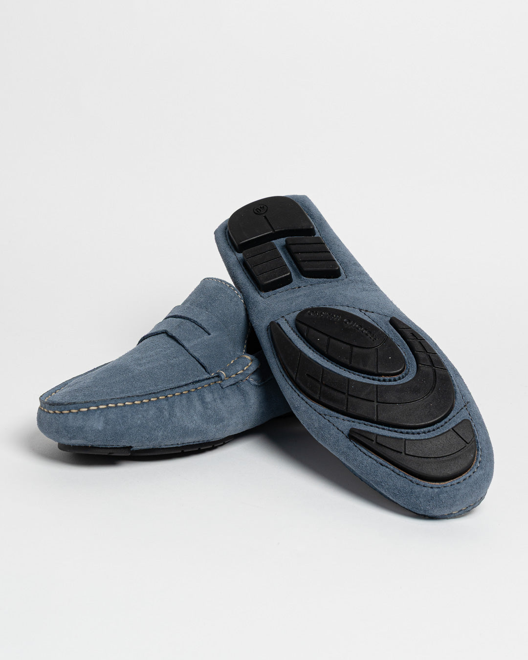 Mocassino in camoscio con bendina - Jeans