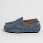 Mocassino in camoscio con bendina - Jeans