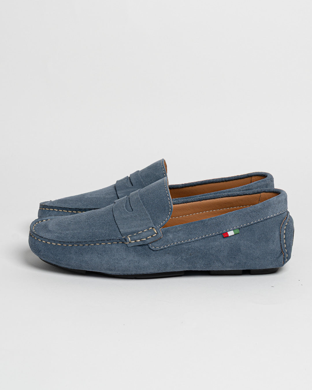 Mocassino in camoscio con bendina - Jeans