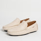 Mocassino in pelle intrecciata - Latte