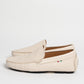 Mocassino in pelle intrecciata - Latte