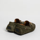 Mocassino in camoscio con fibbia in bamboo - Verde