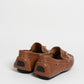 Mocassino in pelle con fibbia in bamboo - Cuoio