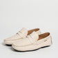 Mocassino in pelle con bendina - Latte