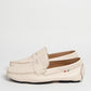 Mocassino in pelle con bendina - Latte