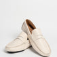 Mocassino in pelle con bendina - Latte